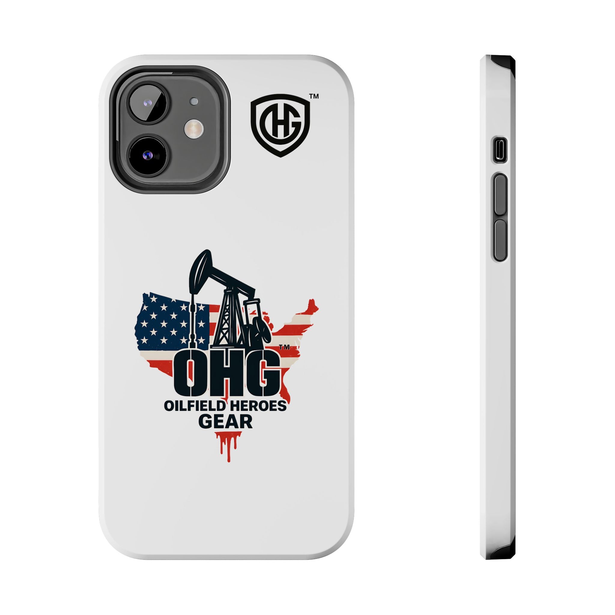Tough Phone Case — Oilfield Heroes Gear (OHG) USA Flag Pumpjack Design